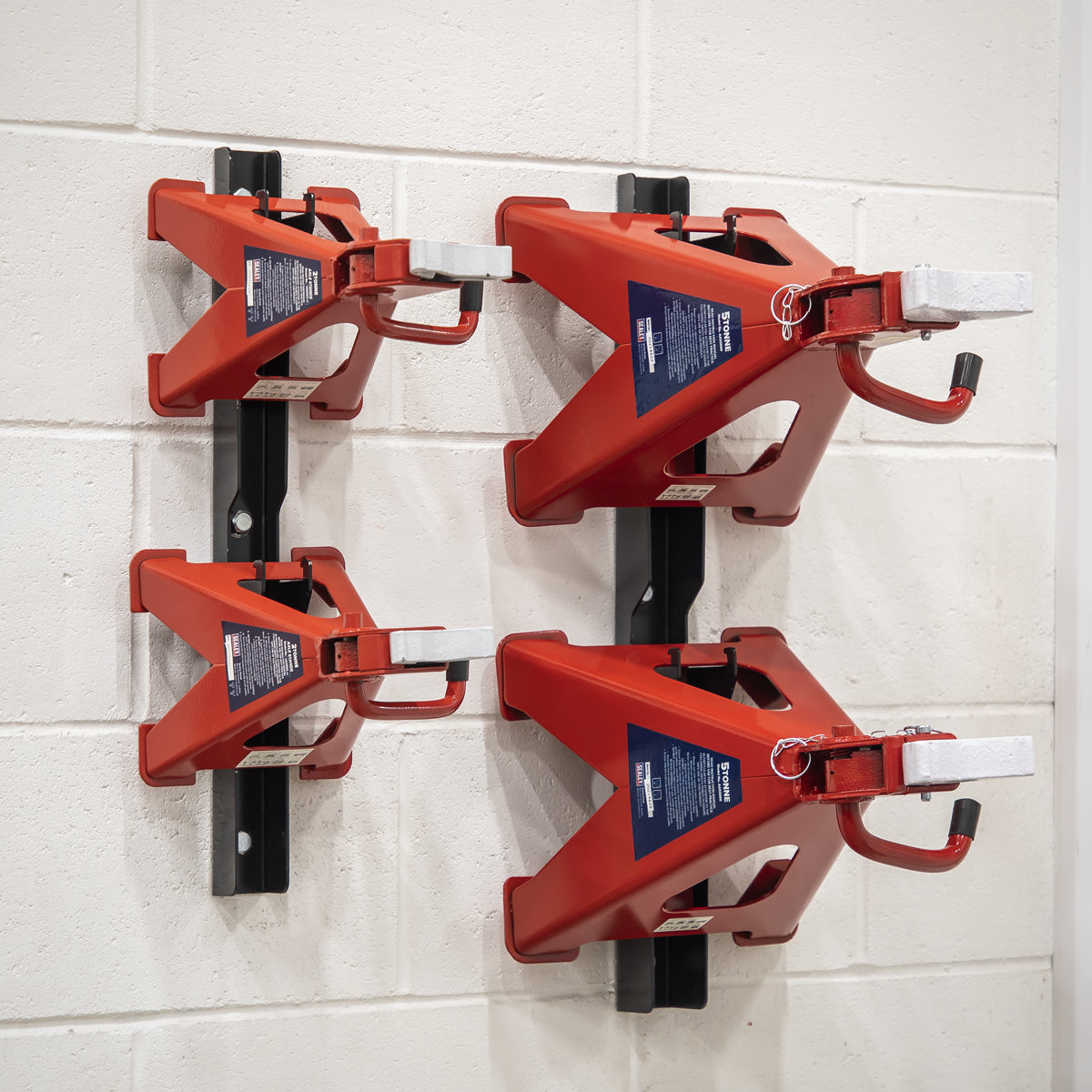 Sealey Axle Stand Storage Rack 2 & 3 Tonne Wall Mountable Space Saving SR23