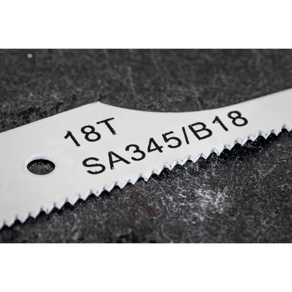 Sealey HSS Air Saw Blade Power Tool Accessory 18 TPI Pack of 15 Pcs SA345/B1815