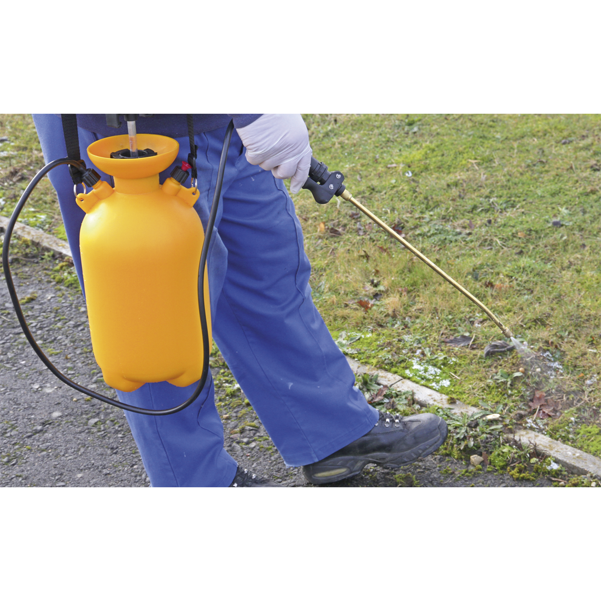 Sealey Pressure Sprayer Metal Lance With Adjustable Nozzle 8 Litres - Yellow SS3