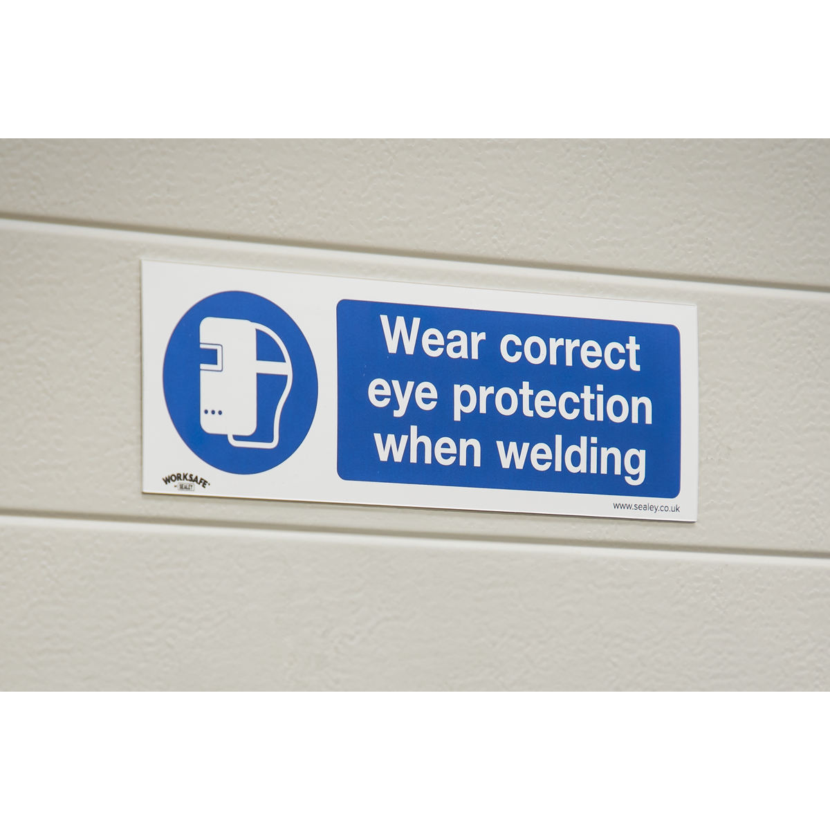 Sealey Mandatory Safe Sign Wear Eye Protection When Welding Rigid Plastic SS54P1