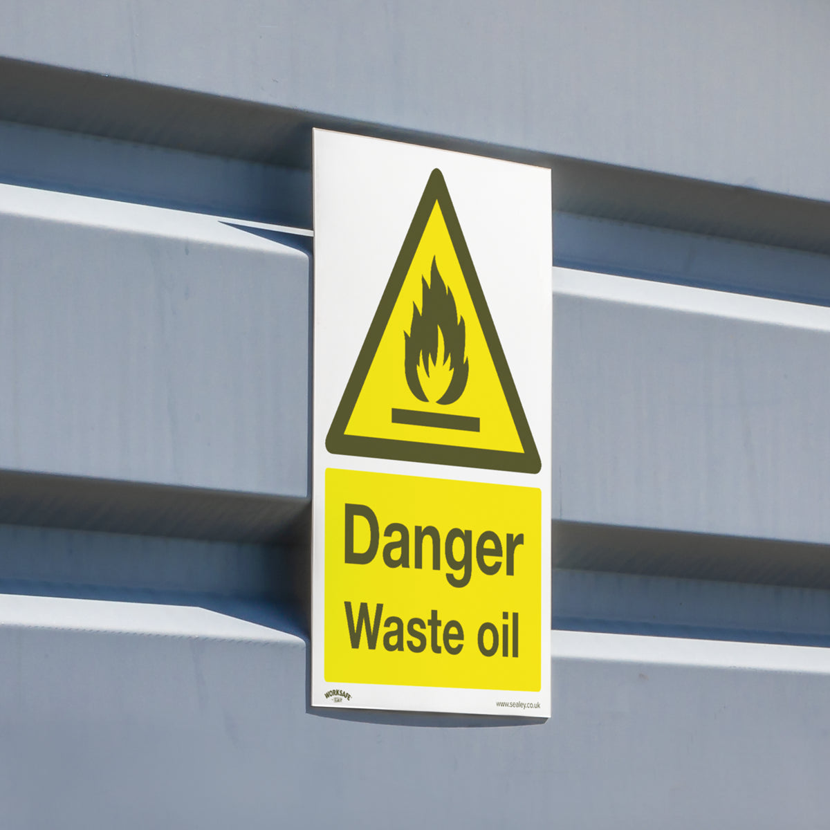 Sealey Warning Safety Sign Danger Waste Oil - Self-Adhesive Vinyl x1 SS60V1