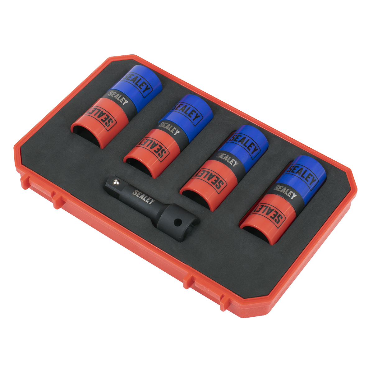 Sealey Alloy Wheel Double Ended Impact Socket Set 1/2" Square Drive 5 pc SX1820S