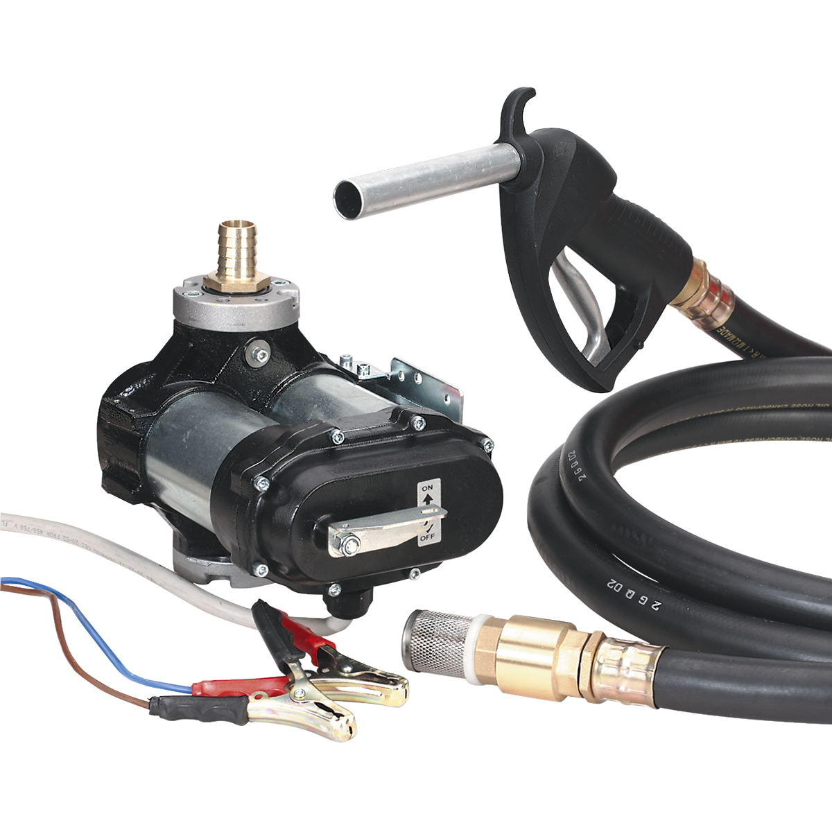 Sealey Diesel & Fluid Transfer Pump With Battery Clips 24V High Volume TP9824