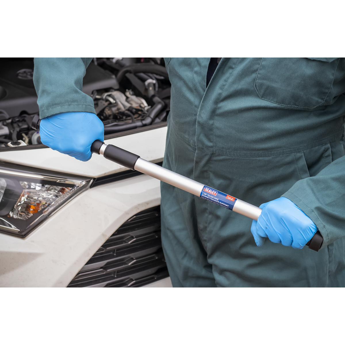 Sealey Telescopic Bonnet/Tailgate Support W/ Tough Rubber Pads 1.2 Metres VS0140