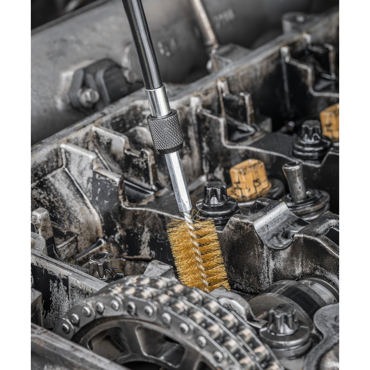 Sealey Cleaning Brush Set Injector Bore With Extension Bar 14 Pieces VS1900