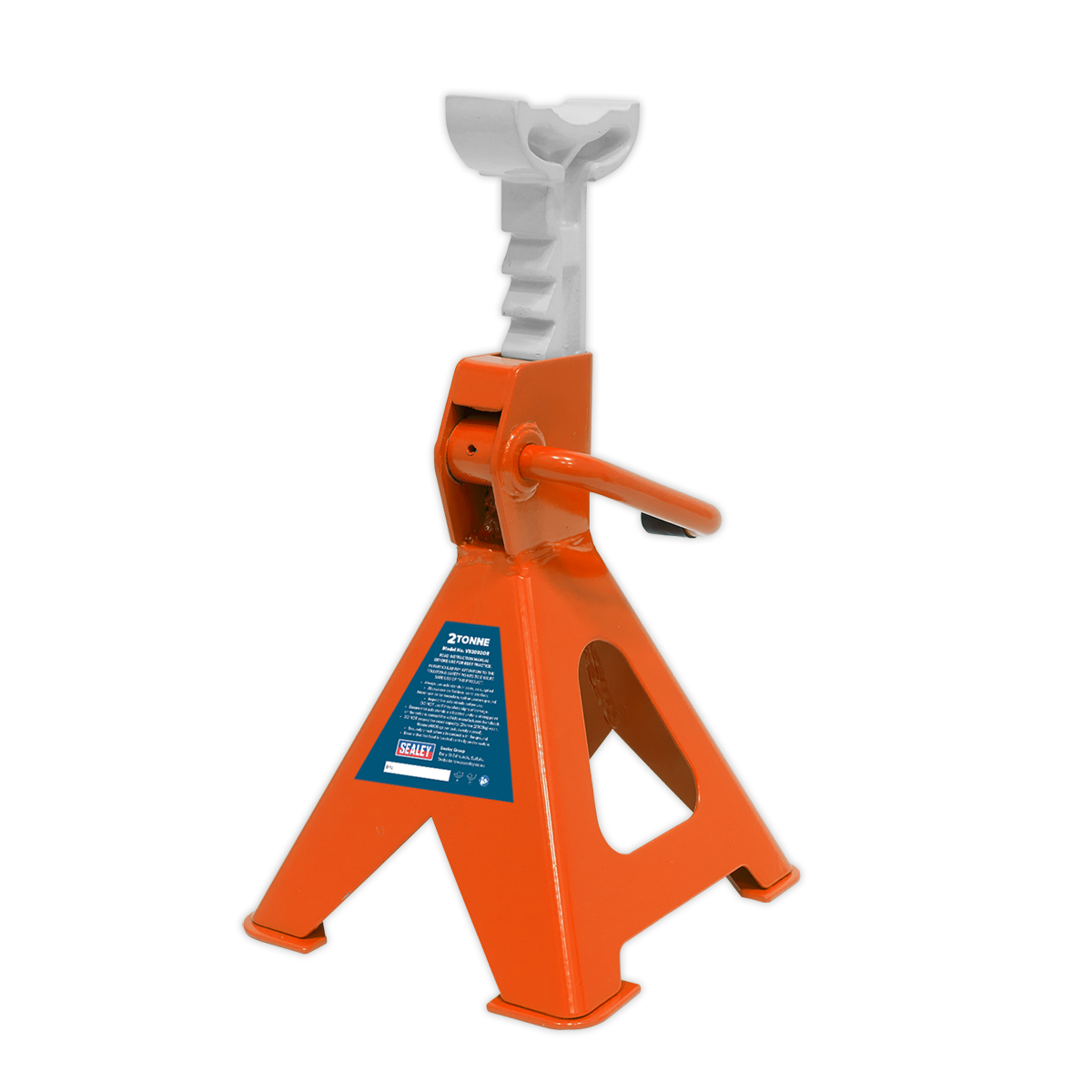 Sealey Load Axle Stands Pair 2 Tonne per Stand Ratchet Type - Orange VS2002OR