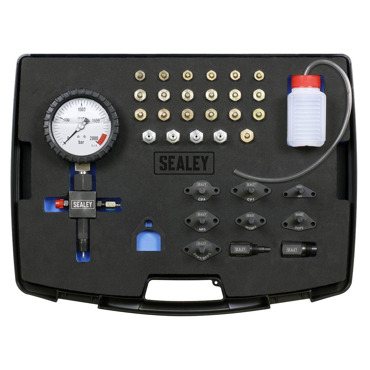 Sealey Diesel High Pressure Pump Test Kit Tool 0-2000 Bar Gauge Pressure VS216