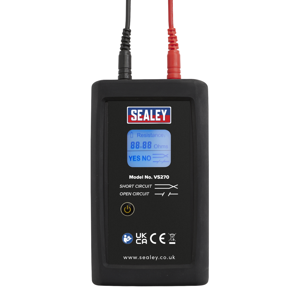 Sealey Multi Voltage Glow Plug Tester For Diesel Engines With Storage Case VS270