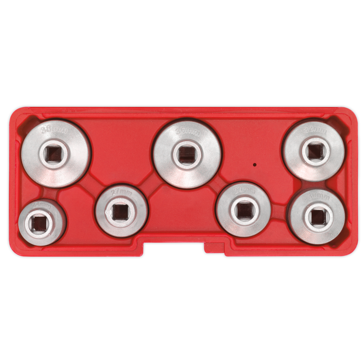 Sealey Oil Filter Cap Wrench Set Low Profile Design 7pc 3/8" Square Drive VS7008