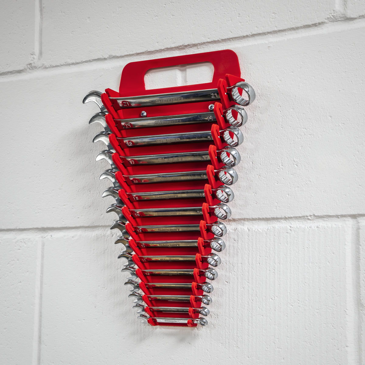 Sealey Premier Spanner Rack 15 Capacity Red Hand Tool Storage Garage WR08