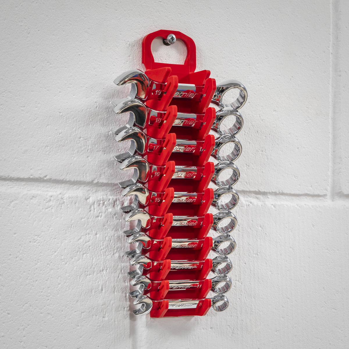 Sealey Spanner Rack Capacity 10 Stubby Spanners Solvent & Fuel Resistant WR10