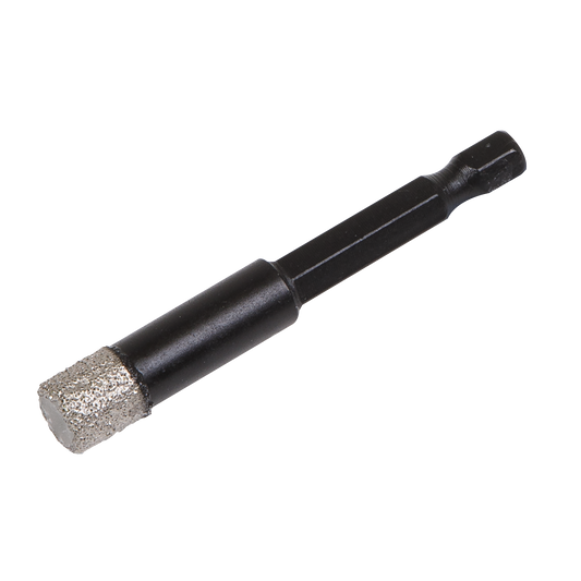 Sealey Diamond Drill Bit Hex Vacuum Brazed Fast Dry Drilling 10mm DBD10H