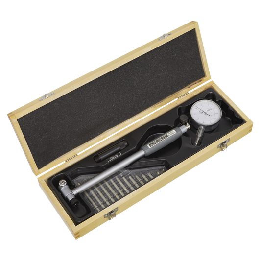 Sealey 50-160mm Precision Dial Bore Gauge In Wooden Storage Case DBG5010