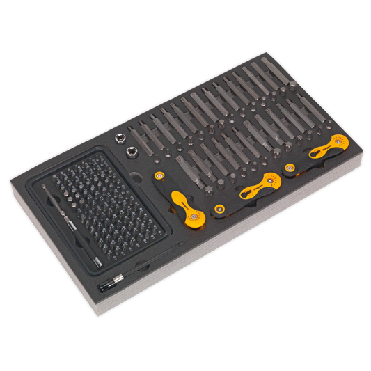 Sealey Tool Tray With Specialised Bits & Folding Hex Keys 192 Pieces Kit S01126