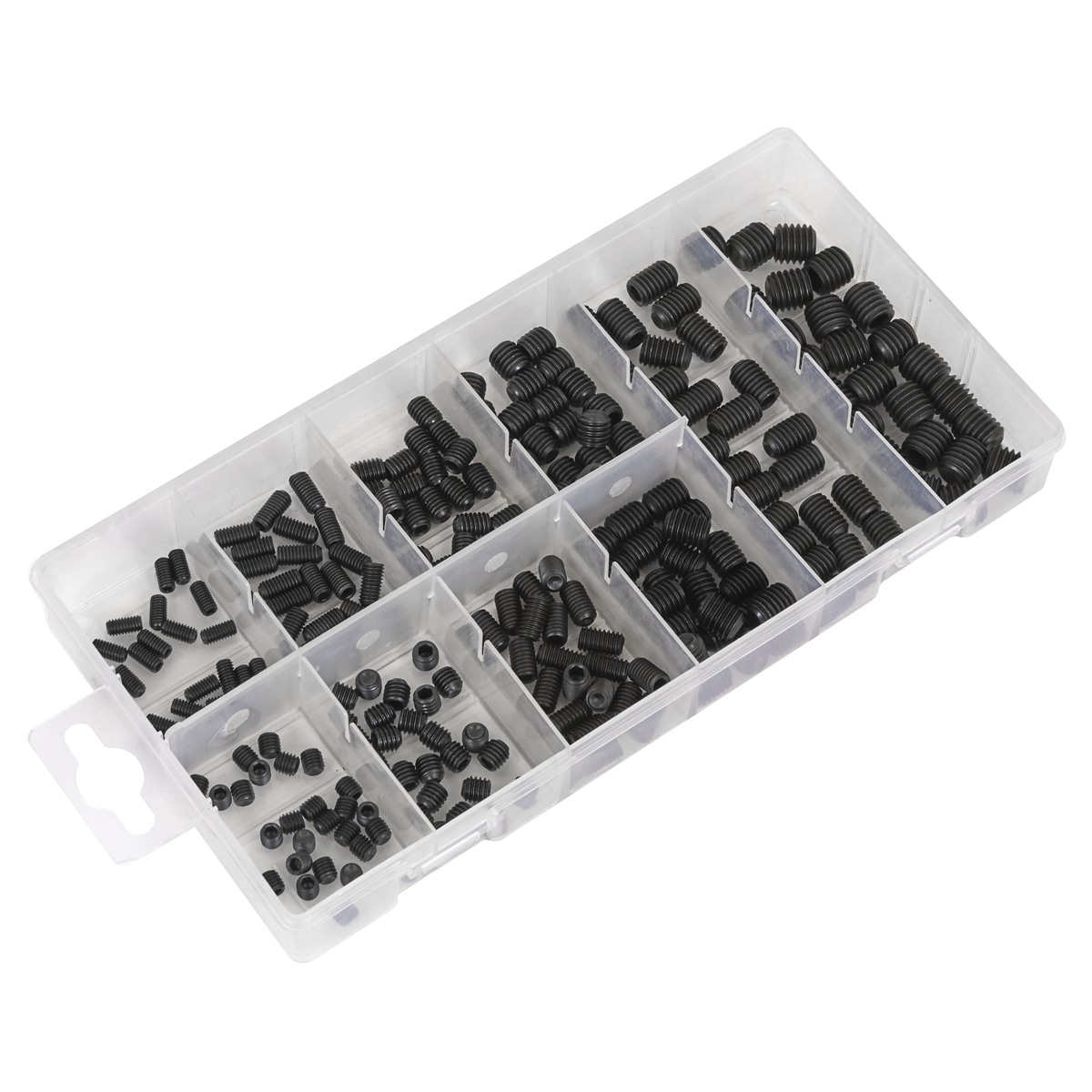 Sealey Grub Screw Assortment With Partitioned Box 250 Pcs M4-M10 DIN 916 AB045GS