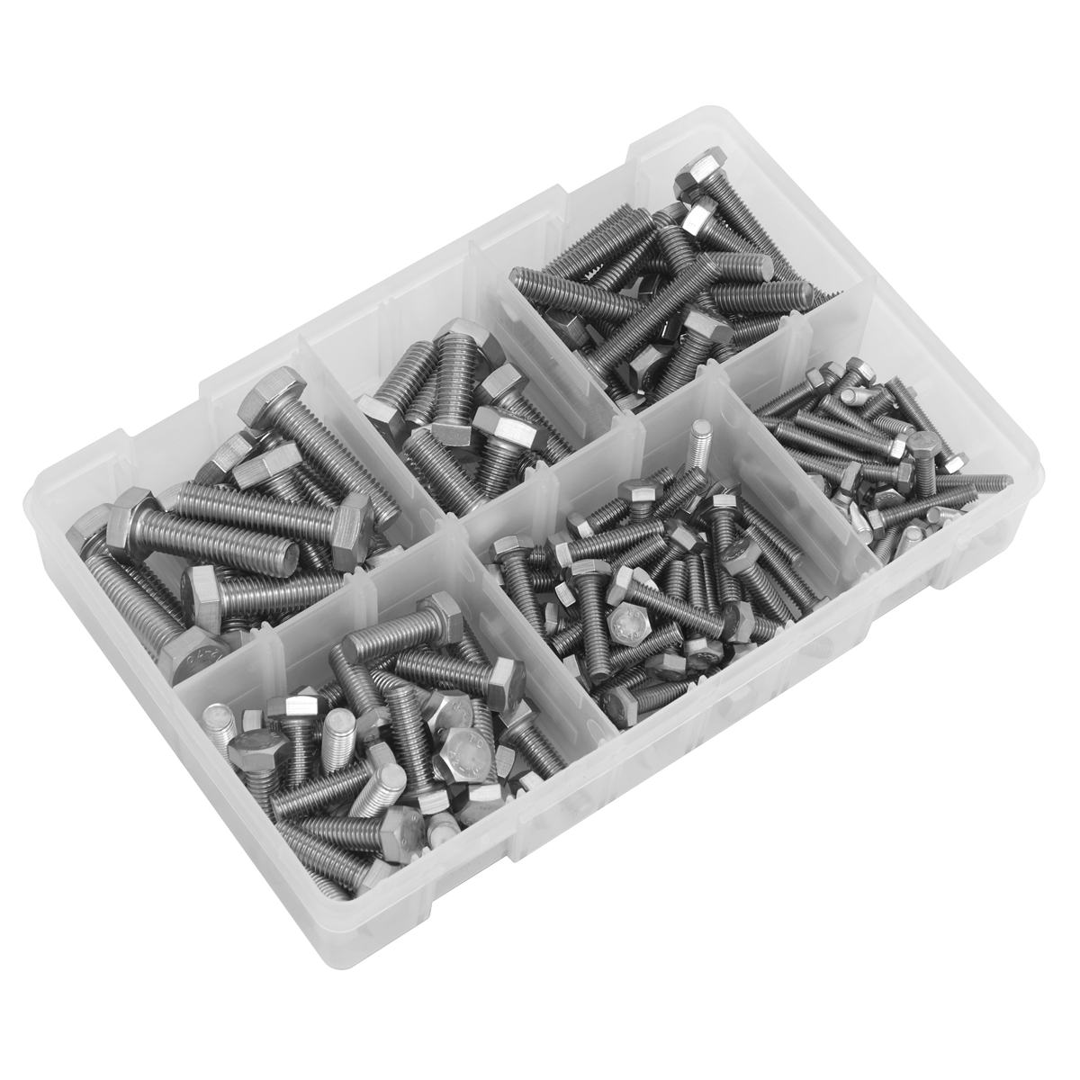 Sealey Stainless Steel Setscrew Assortment 150 Pieces Screws M5-M10 AB078SS