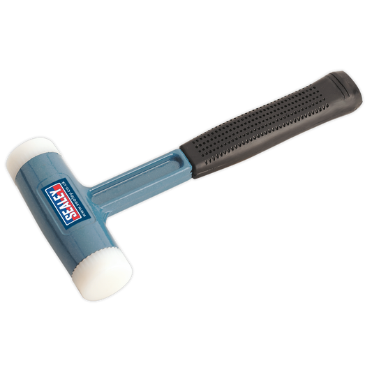 Sealey Dead Blow Hammer With Two Screw-In Durable Nylon Faces 1.75lb DBHN20