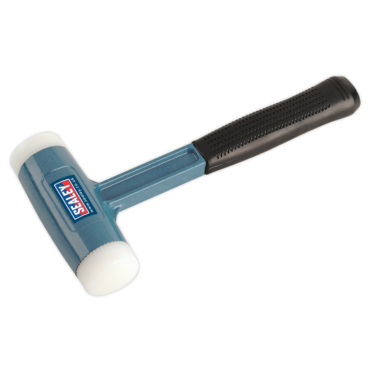 Sealey Dead Blow Hammer With Two Screw-In Durable Nylon Faces 2.5lb DBHN275