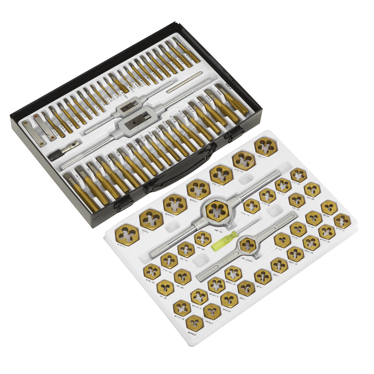 Sealey 86 Pieces Hexagonal Tap & Die Set Metric & SAE/Imperial Tool AK3086HIM