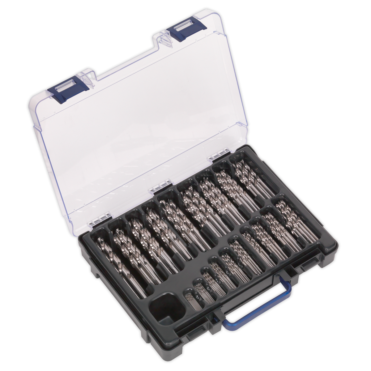 Sealey HSS Fully Ground Drill Bit Assortment Ø1-10mm 170 Pieces DIN 338 DBS170FG