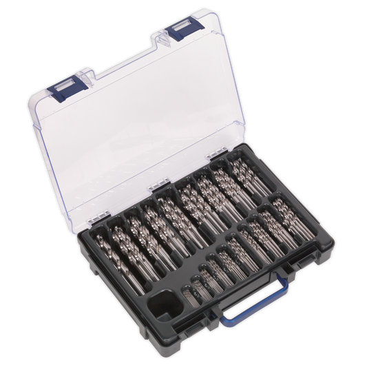 Sealey HSS Fully Ground Drill Bit Assortment Ø1-10mm 170 Pieces DIN 338 DBS170FG