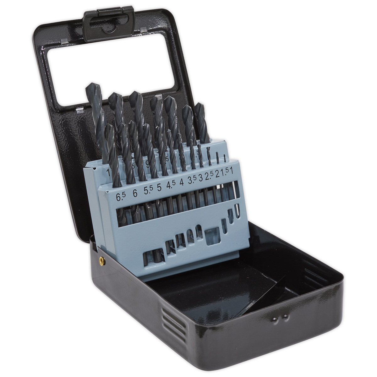 Sealey HSS Roll Forged Drill Bit Set 19pc 1-10mm 118° Point Tip DBS19RF