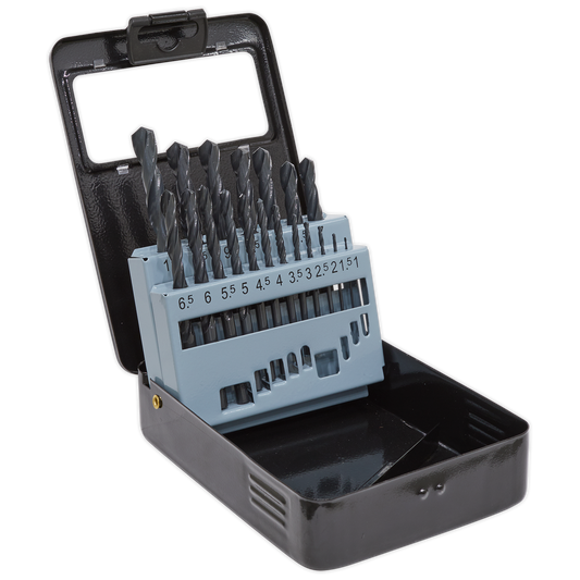 Sealey HSS Roll Forged Drill Bit Set 19pc 1-10mm 118° Point Tip DBS19RF
