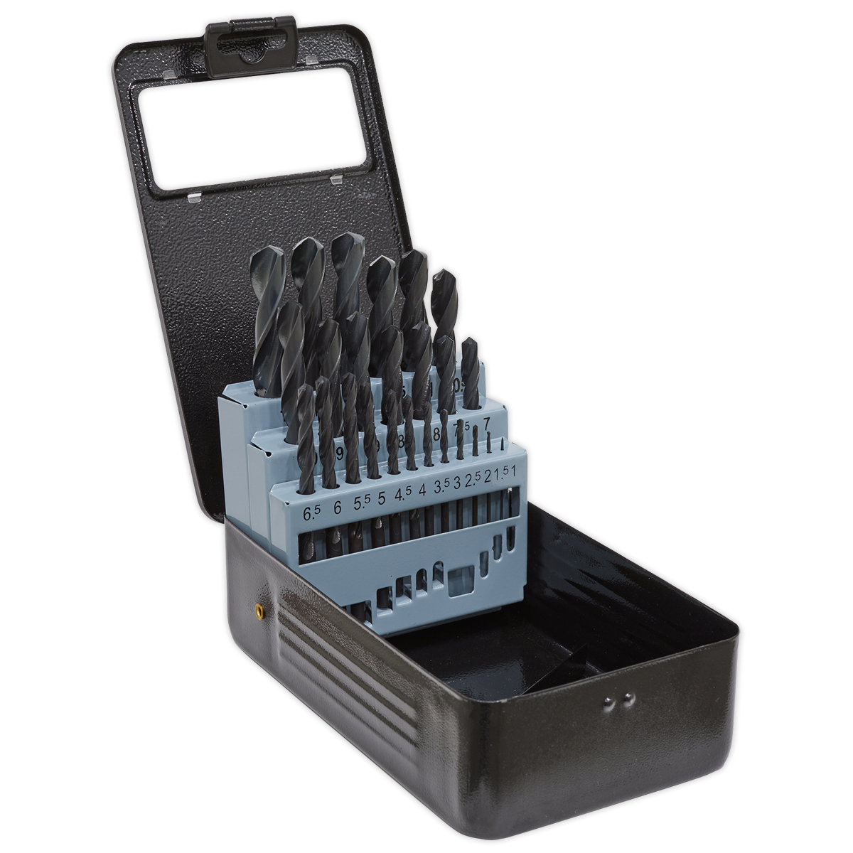 Sealey HSS Roll Forged Drill Bit Set 25pc 1-13mm 118° Point Tip DBS25RF