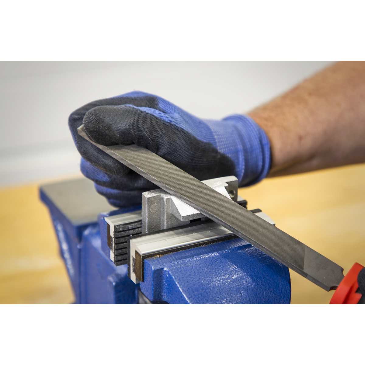 Sealey Flat Engineers File With Comfort Grip Handle & Hanging Hole 200mm AK5735
