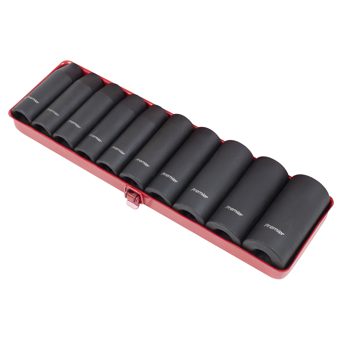 Sealey Impact Socket Set 10 Pieces 1/2" Square Drive Deep Metric AK58/11M