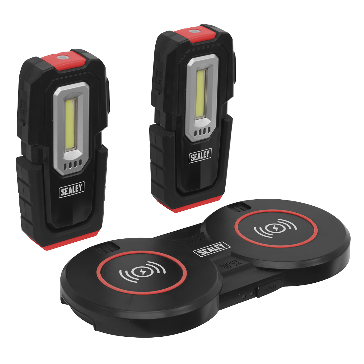 Sealey Inspection Light x2 3W 1W COB LED Double Wireless Charging LEDWCBCOMBO3