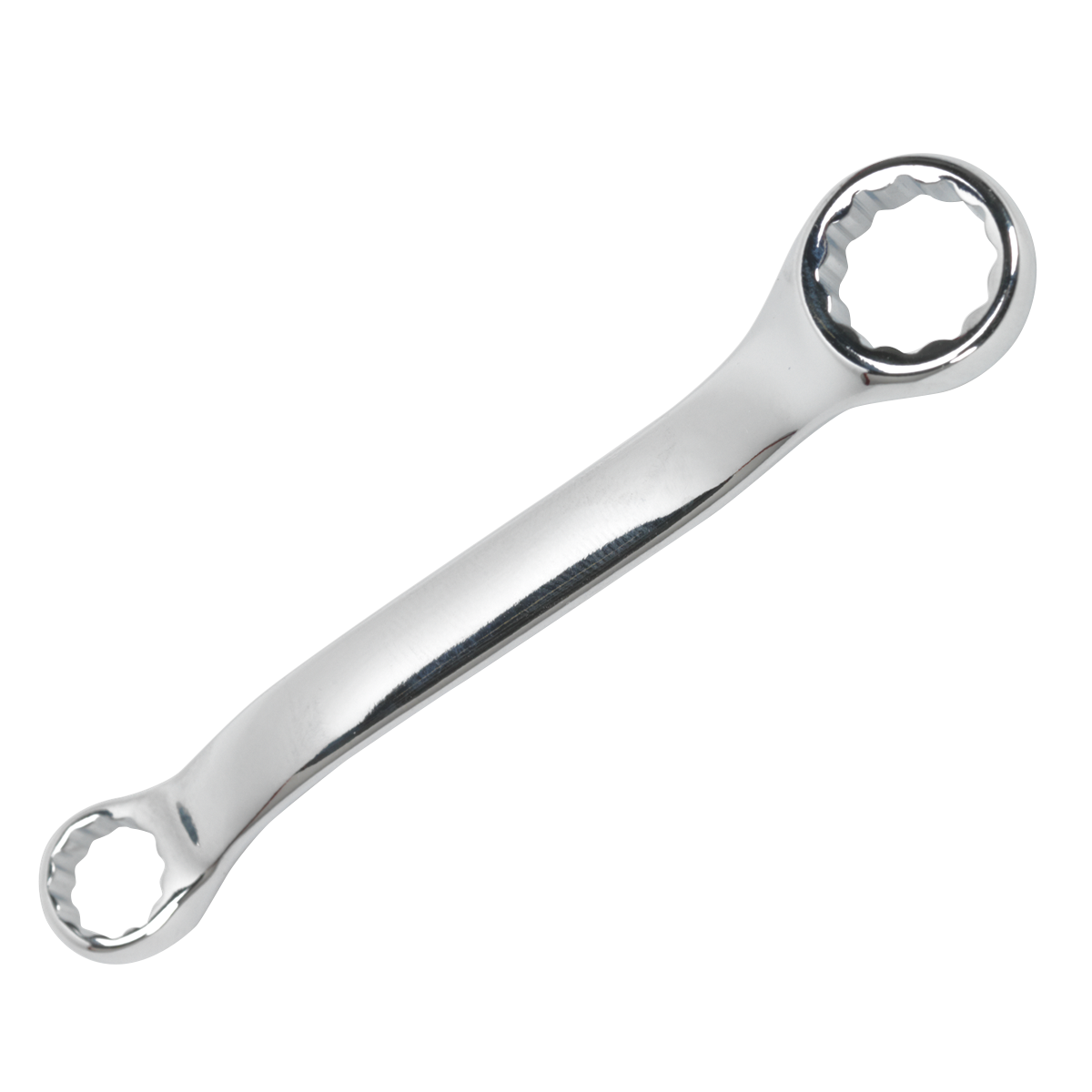 Sealey Double Ring Spanner Offset Stubby Chrome Vanadium Steel 10 x 13mm AK63221