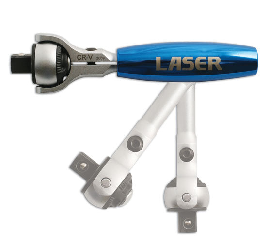LASER 4775 Reversible Ratchet Cylindrical 3/8" Drive Chrome Vanadium 72 Teeth