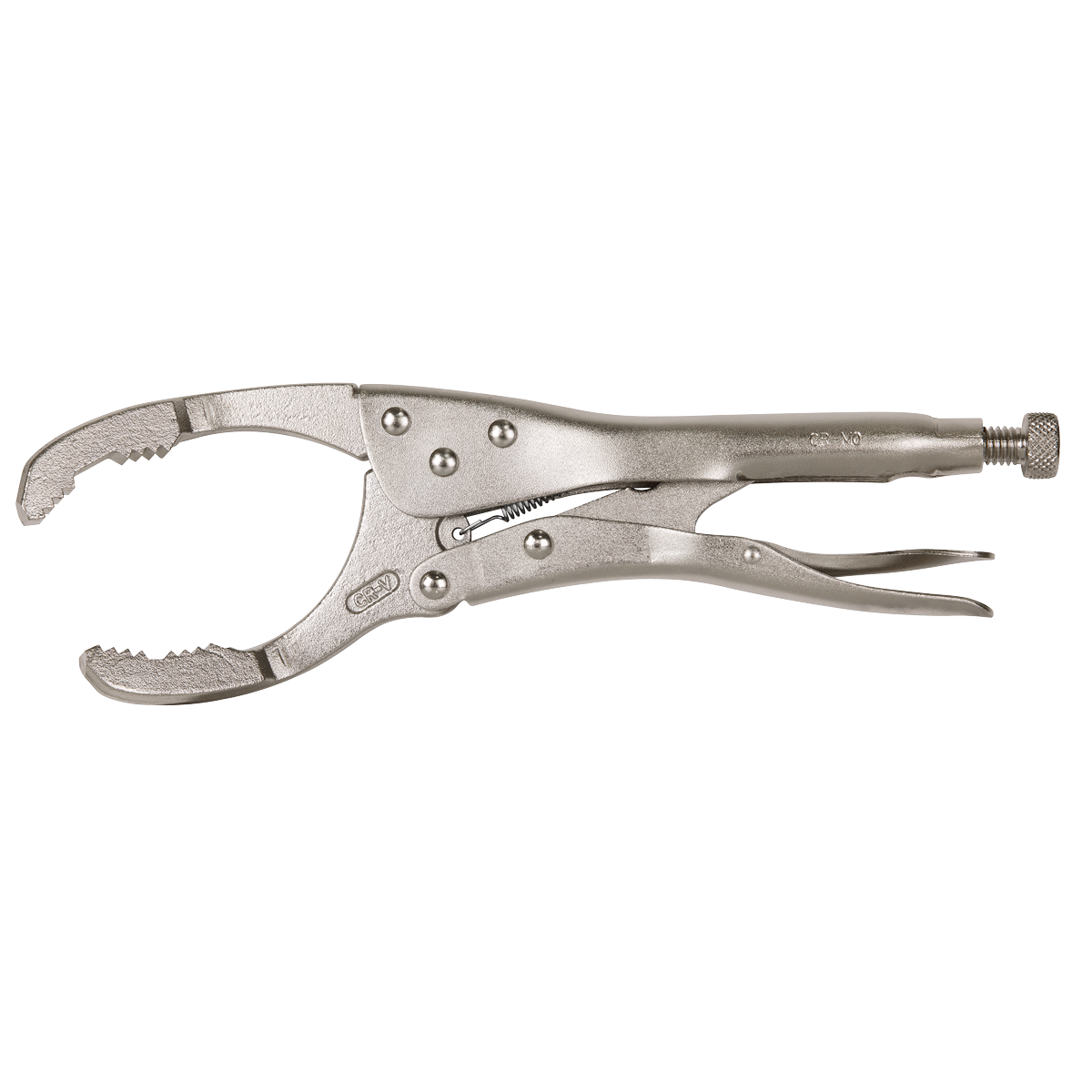 Sealey 45-130mm Oil Filter Locking Pliers Angled Chrome Vanadium AK6423