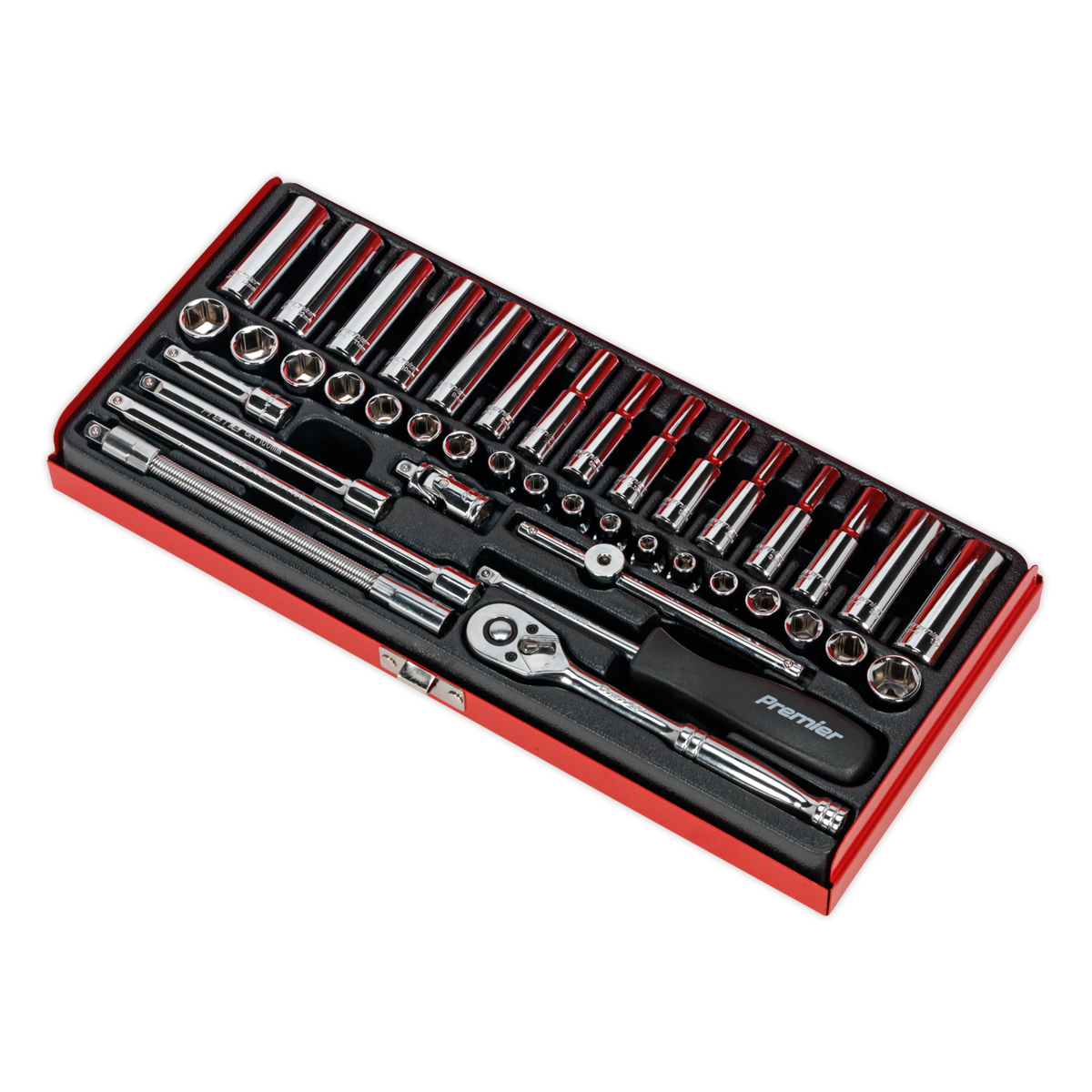 Sealey Socket Set 41 Pcs 1/4" Square Drive 6-Point WallDrive - DuoMetric AK690