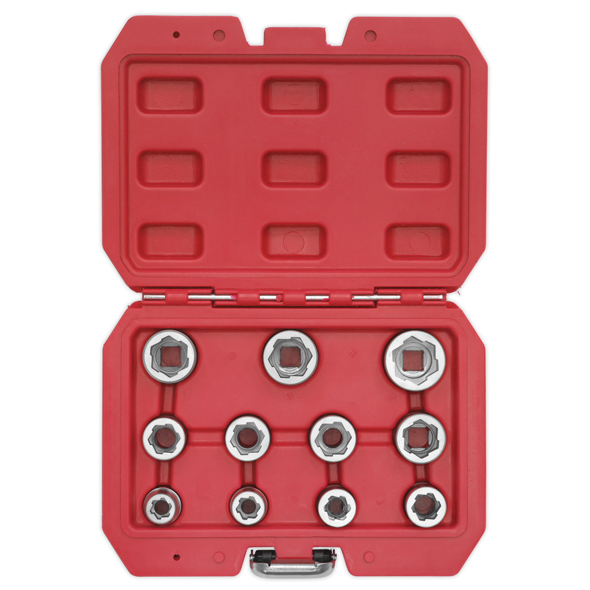Sealey Bolt Extractor Socket Set 11 Pieces 3/8" Square Drive Metric AK7281