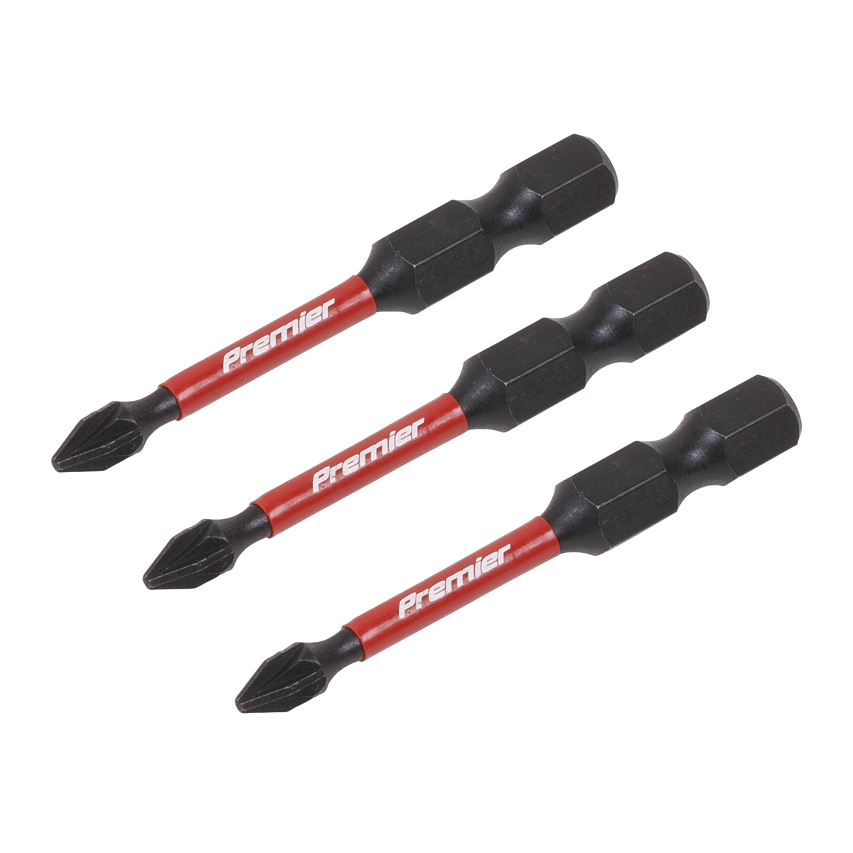 Sealey Pozi #1 Impact Power Tool Bits Forged From S2 Steel 50mm 3 Pieces AK8232