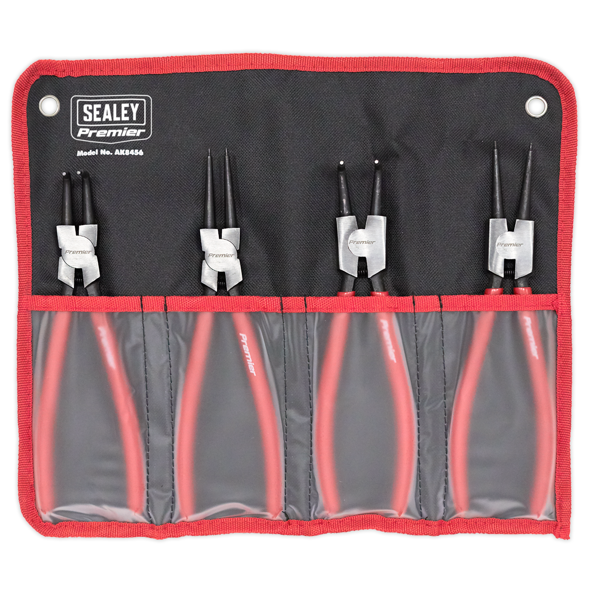 Sealey Internal/External Circlip Pliers Set 230mm 4pc 40-90mm Capacity AK8456