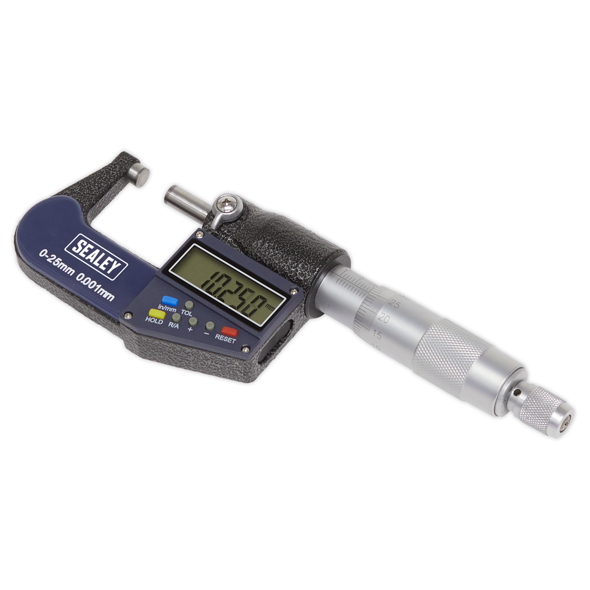 Sealey Digital External Micrometer 0mm - 25mm 0" - 1" Auto Power Off AK9635D