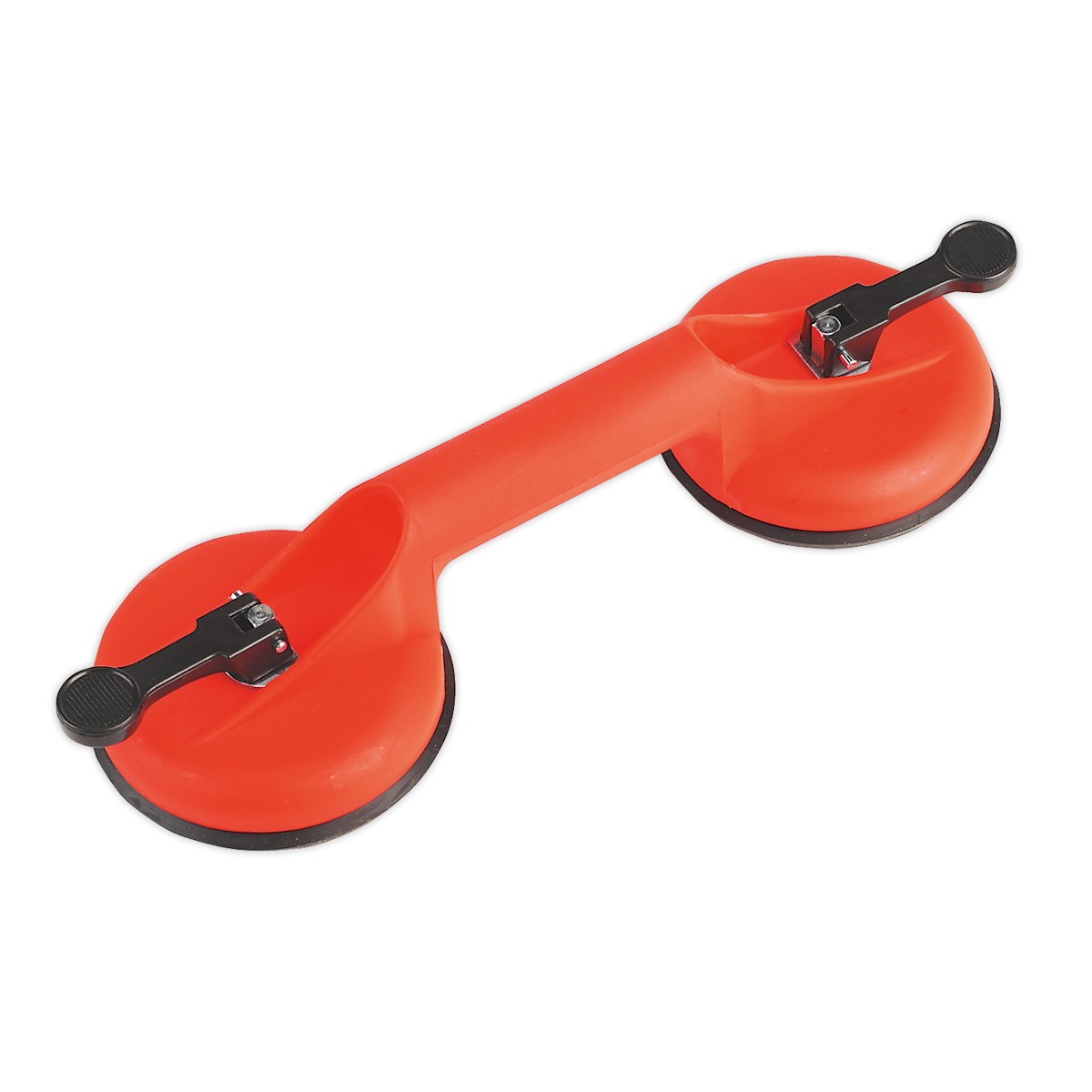 Sealey Suction Gripper Twin Head With Push-Lock Levers 120mm - Red AK9892