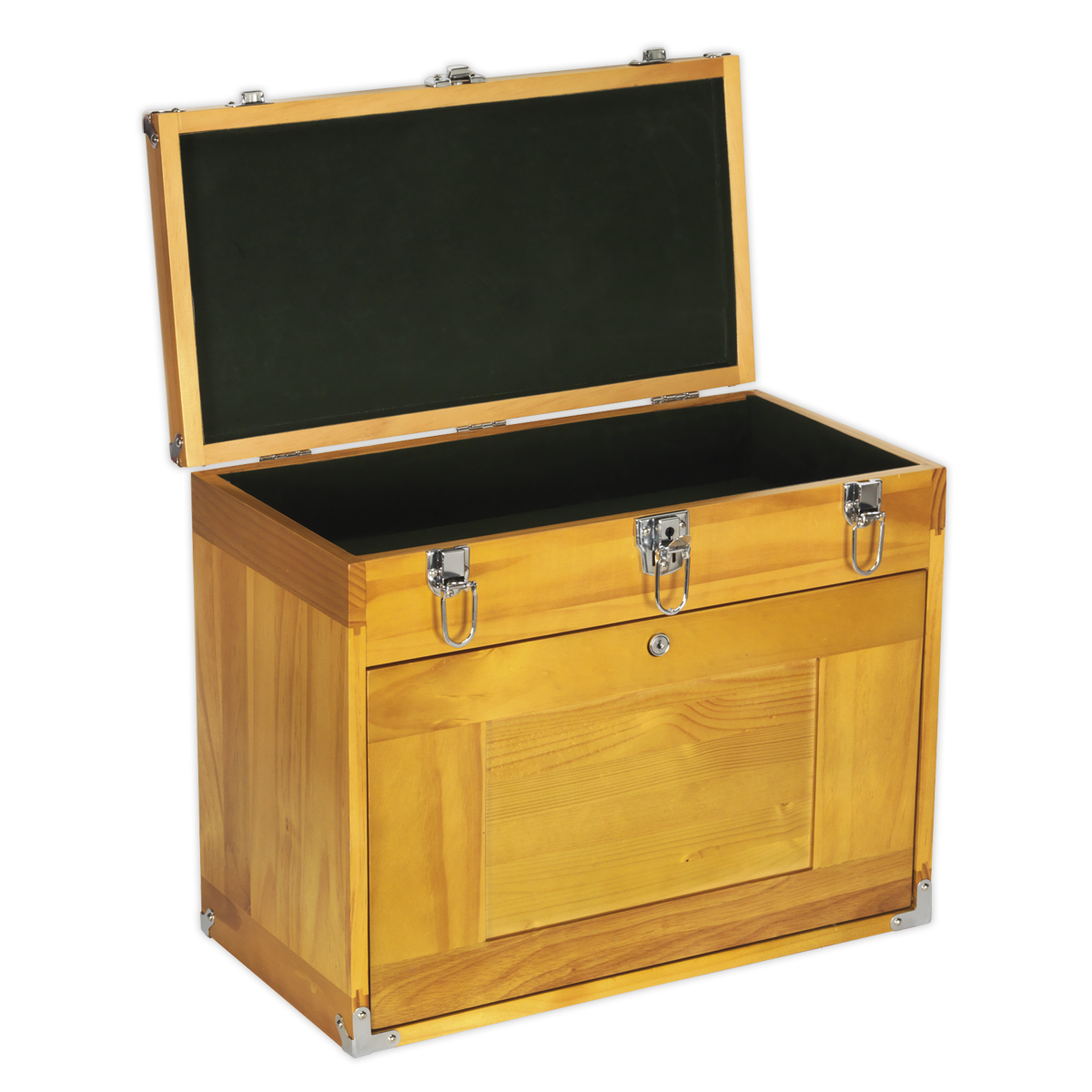 Sealey Machinist Toolbox 8 Slide Drawers Tool Storage Walnut Finish AP1608W