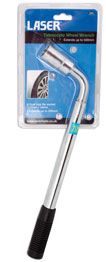 LASER 0591 Telescopic Wheel Brace Steel 17-19 mm Flip Socket Wrench Tool