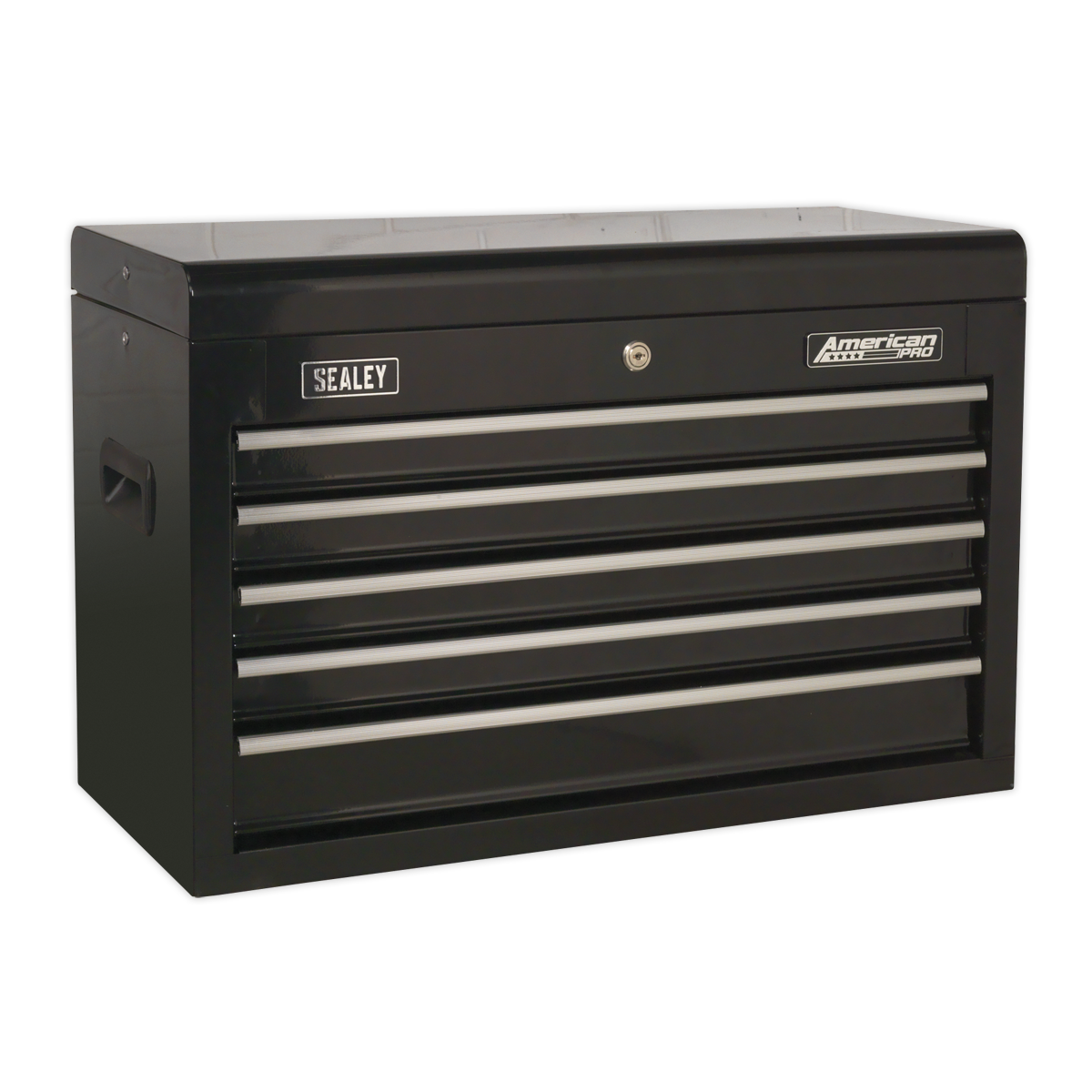 Sealey Top Chest 5 Drawer With Ball Bearing Slides Tool Storage Box Black AP225B