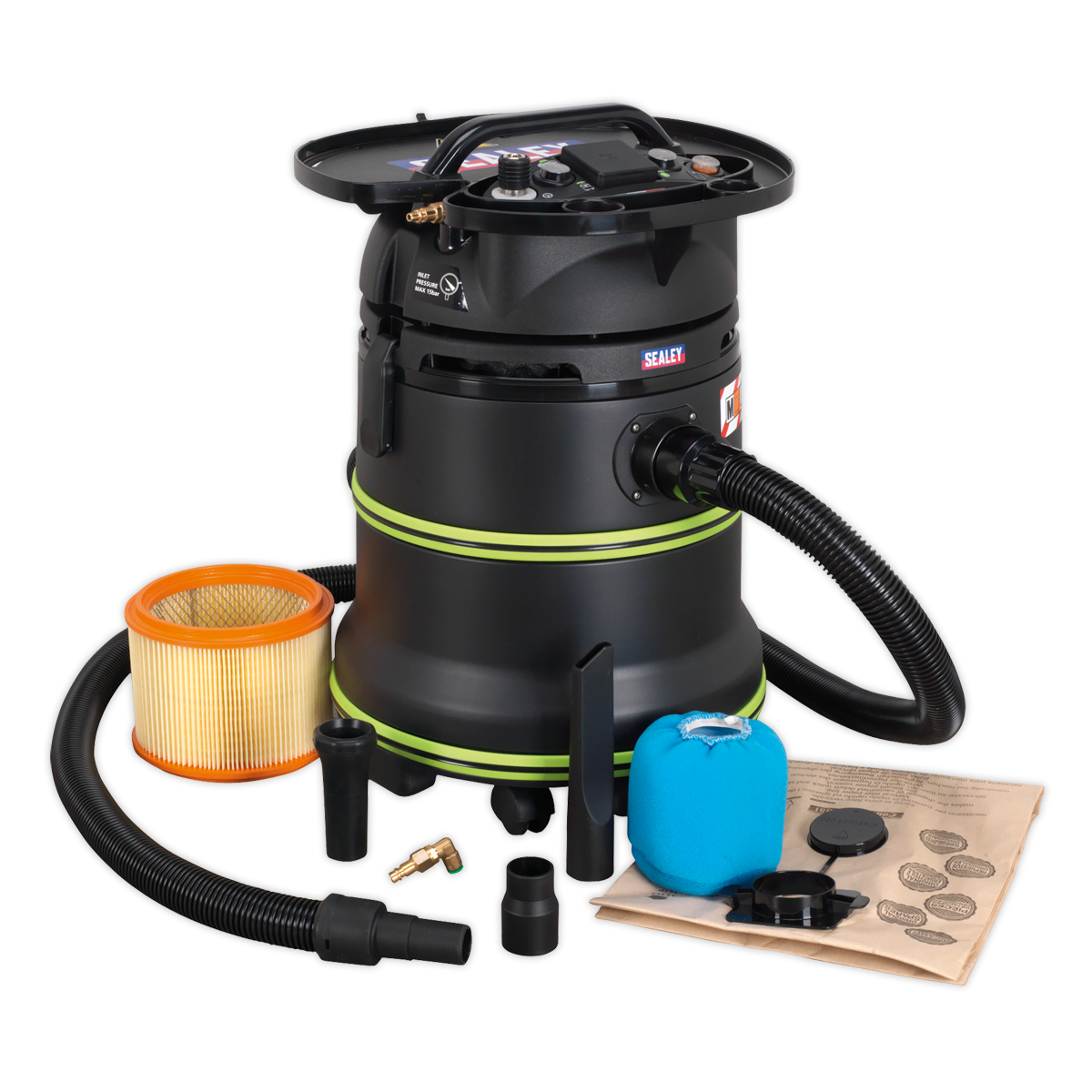 Sealey Vacuum Cleaner Industrial Wet Dry 35L 2000W/230V Drum Filter DFS35M