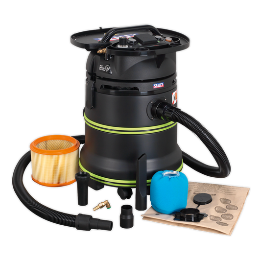 Sealey Vacuum Cleaner Industrial Wet Dry 35L 2000W/230V Drum Filter DFS35M