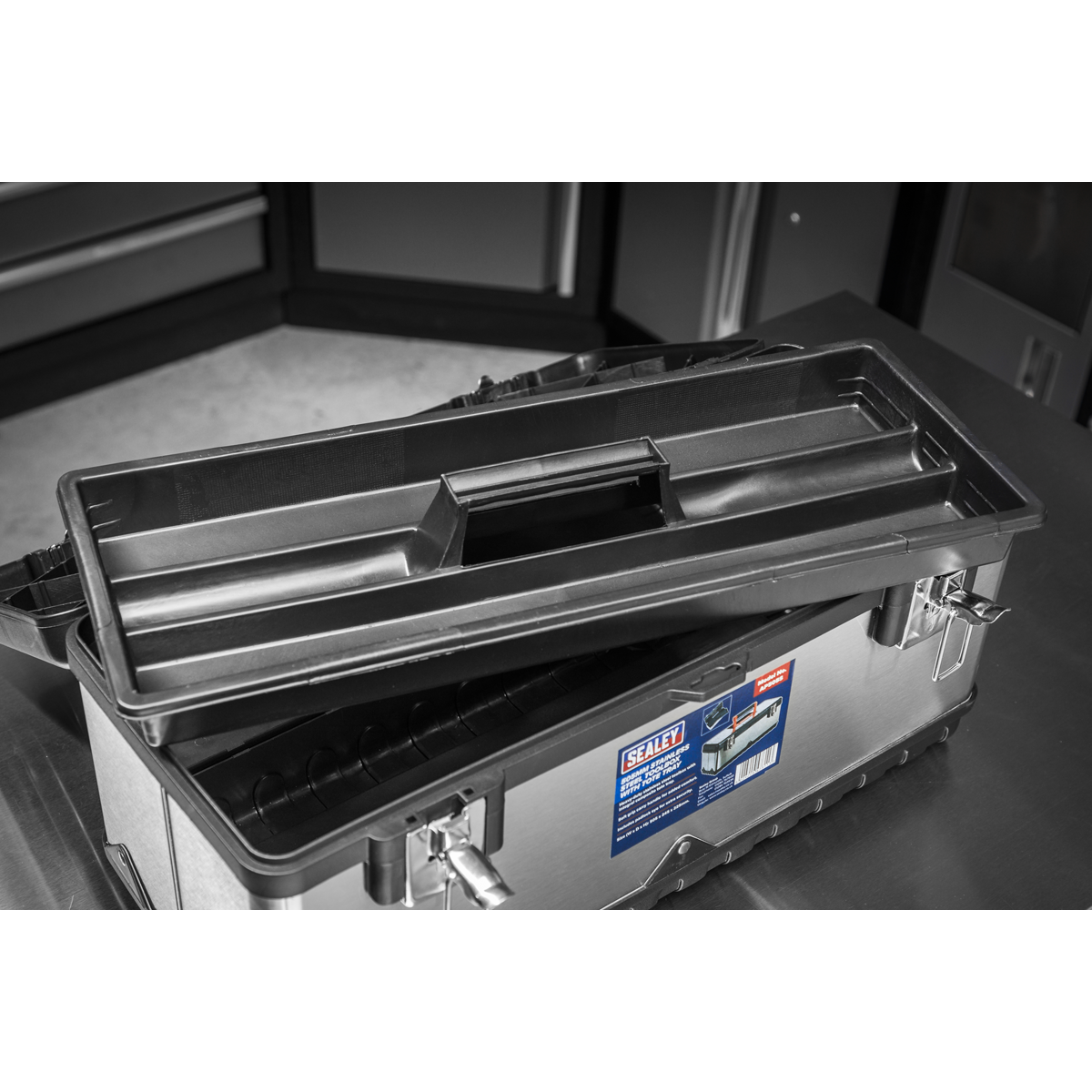 Sealey Stainless Steel Tool Box 505mm With Tote Tray Heavy Duty Stainless AP505S