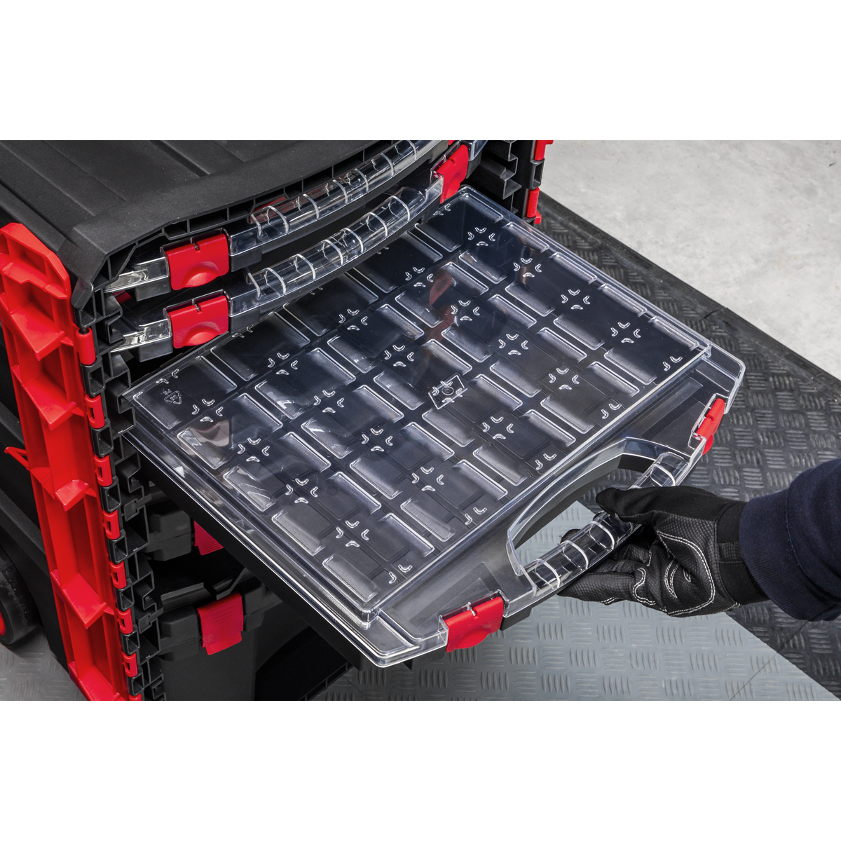 Sealey Professional Mobile Toolbox Tool Box 5 Removable Storage Cases AP860