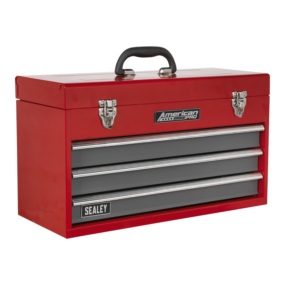 Sealey Topchest 3 Drawers Portable With Ball Bearing Runners - Red/Grey AP9243BB