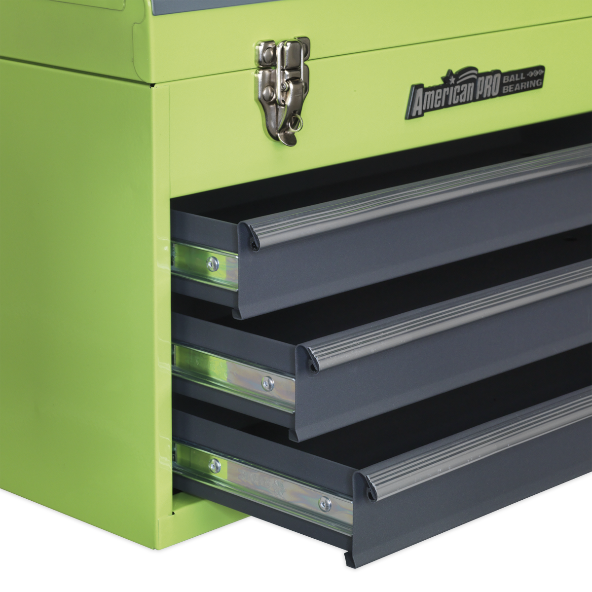 Sealey Tool Chest Box 3 Drawers Portable Ball Bearing Runners HiVis AP9243BBHV
