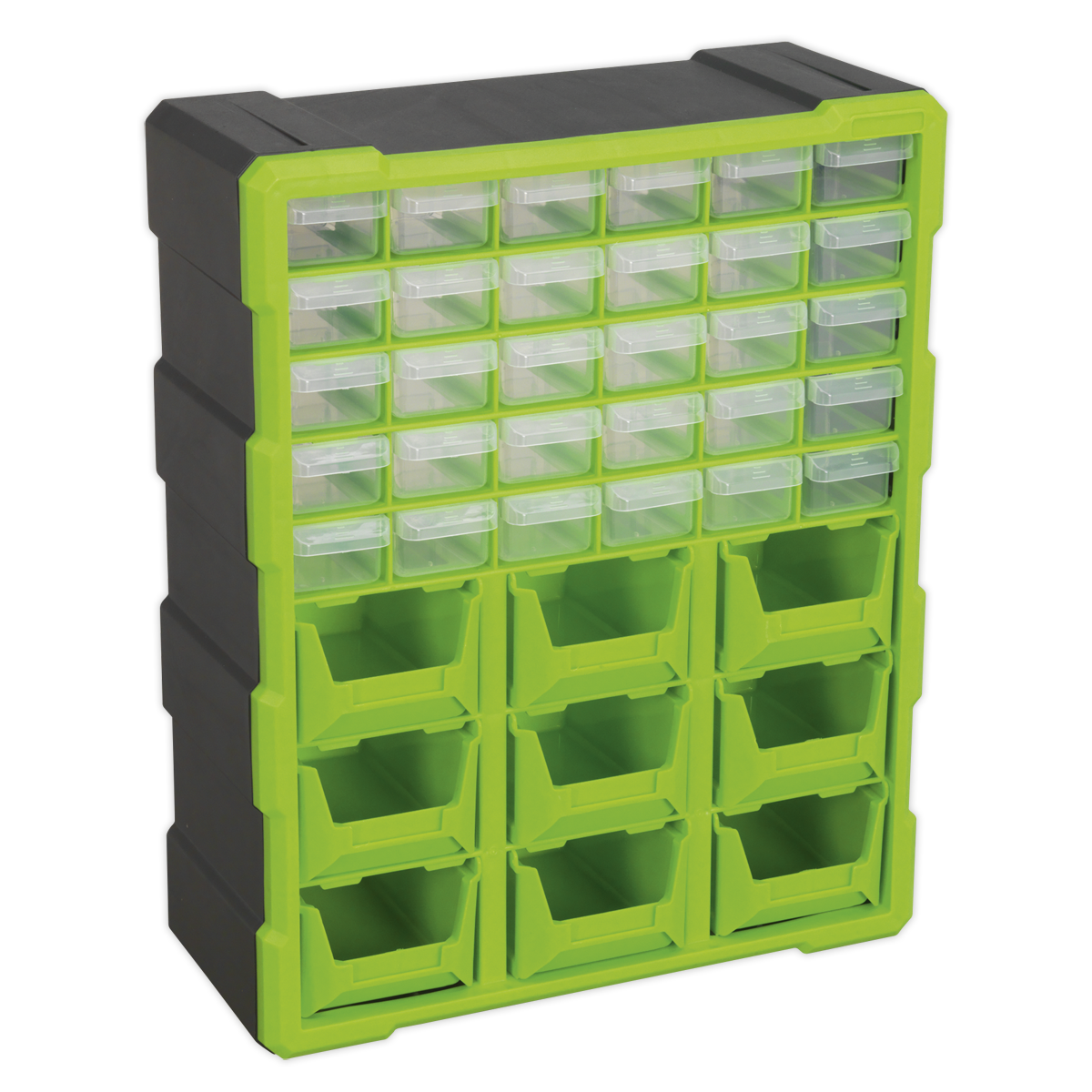 Sealey Cabinet Tool Box Wall Mountable 39 Drawer - Hi-Vis Green/Black APDC39HV